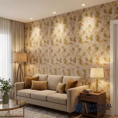 1108 | 10 Meter x 21 Inches Florals Look Wallpaper - 57.37 Sq. Ft. | Minimum 15% wastage during installation