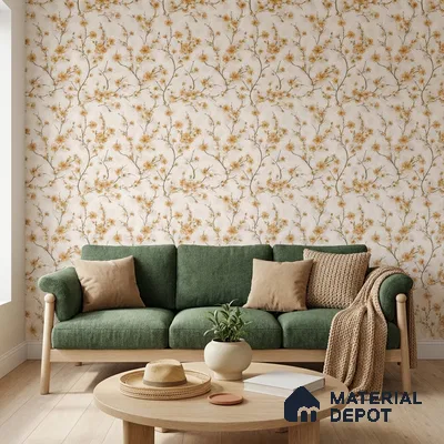 1119 | 10 Meter x 21 Inches Florals Look Wallpaper - 57.37 Sq. Ft. | Minimum 15% wastage during installation