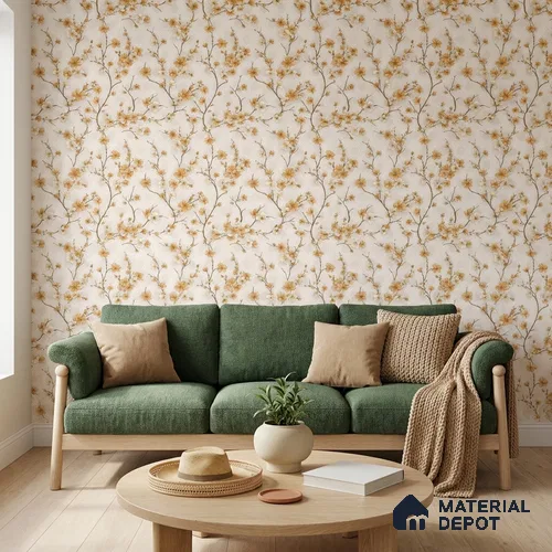 1119 | 10 Meter x 21 Inches Florals Look Wallpaper - 57.37 Sq. Ft. | Minimum 15% wastage during installation