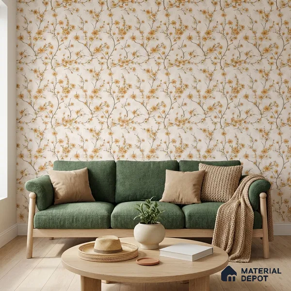 1119 | 10 Meter x 21 Inches Florals Look Wallpaper - 57.37 Sq. Ft. | Minimum 15% wastage during installation