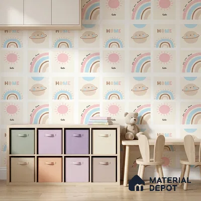 5195-1 | 4 Meter x 42 Inches Patterned Look Wallpaper - 45.94 Sq. Ft. | Minimum 15% wastage during installation