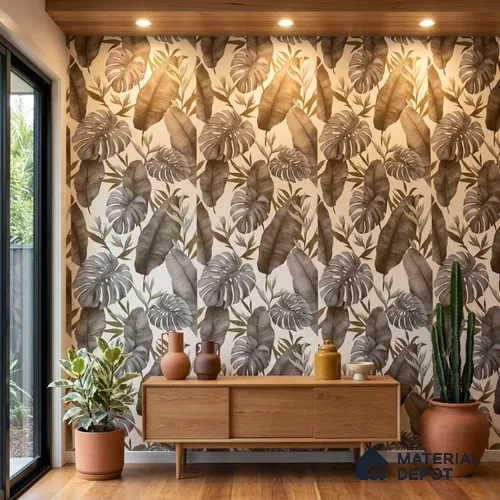 M15-3 | 10 Meter x 21 Inches Florals Look Wallpaper - 57.37 Sq. Ft. | Minimum 15% wastage during installation