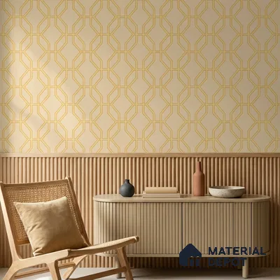 WK160-34 | 10 Meter x 21 Inches Geometric Look Wallpaper - 57.37 Sq. Ft. | Minimum 15% wastage during installation