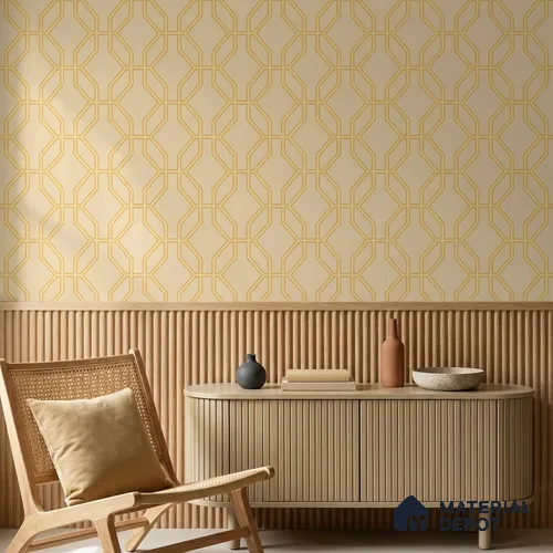 WK160-34 | 10 Meter x 21 Inches Geometric Look Wallpaper - 57.37 Sq. Ft. | Minimum 15% wastage during installation