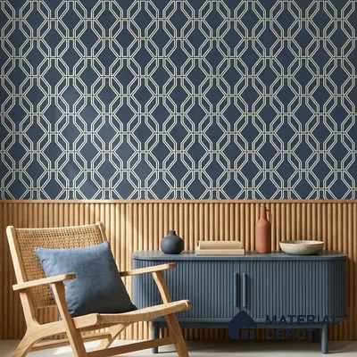 WK160-36 | 10 Meter x 21 Inches Geometric Look Wallpaper - 57.37 Sq. Ft. | Minimum 15% wastage during installation