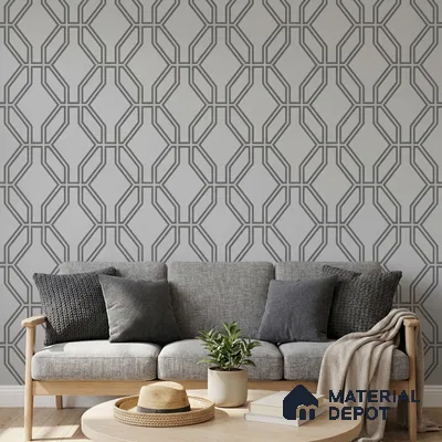 WK160-35 | 10 Meter x 21 Inches Patterned Look Wallpaper - 57.37 Sq. Ft. | Minimum 15% wastage during installation