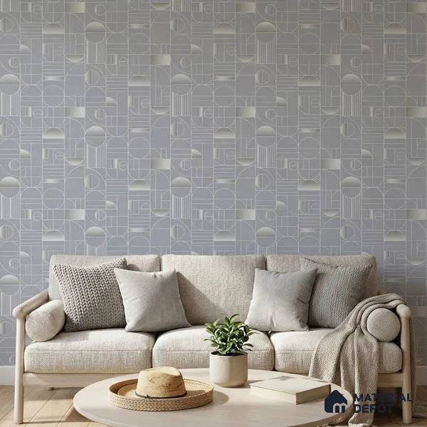 WK160-12 | 10 Meter x 21 Inches Patterned Look Wallpaper - 57.37 Sq. Ft. | Minimum 15% wastage during installation
