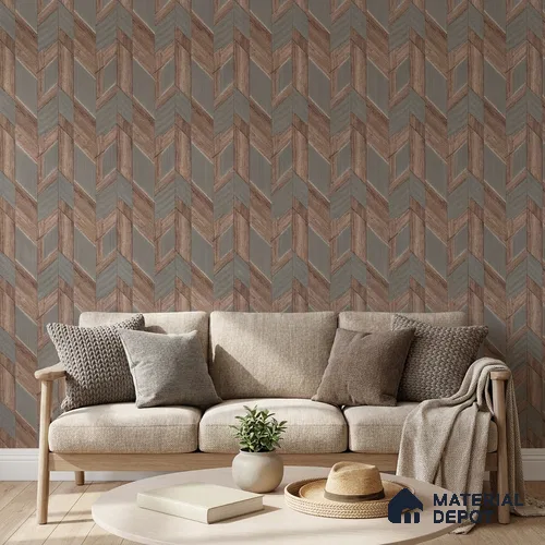 WK160-30 | 10 Meter x 21 Inches Geometric Look Wallpaper - 57.37 Sq. Ft. | Minimum 15% wastage during installation