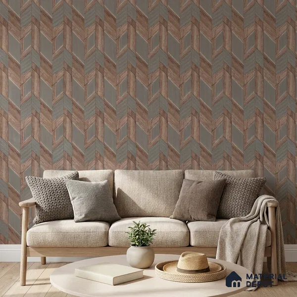WK160-30 | 10 Meter x 21 Inches Geometric Look Wallpaper - 57.37 Sq. Ft. | Minimum 15% wastage during installation