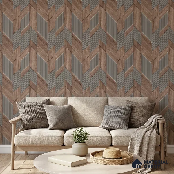 WK160-29 | 10 Meter x 21 Inches Geometric Look Wallpaper - 57.37 Sq. Ft. | Minimum 15% wastage during installation
