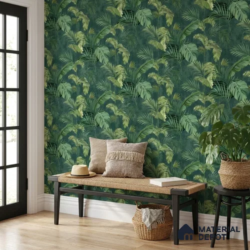 WK160-38 | 10 Meter x 21 Inches Tropical Look Wallpaper - 57.37 Sq. Ft. | Minimum 15% wastage during installation