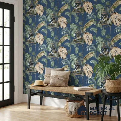 WK160-40 | 10 Meter x 21 Inches Tropical Look Wallpaper - 57.37 Sq. Ft. | Minimum 15% wastage during installation