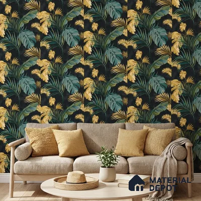 WK160-37 | 10 Meter x 21 Inches Tropical Look Wallpaper - 57.37 Sq. Ft. | Minimum 15% wastage during installation