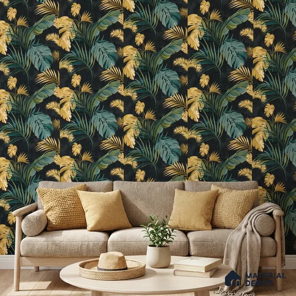 WK160-37 | 10 Meter x 21 Inches Tropical Look Wallpaper - 57.37 Sq. Ft. | Minimum 15% wastage during installation