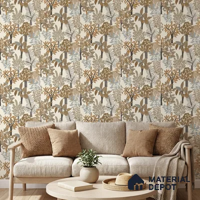 WK160-49 | 10 Meter x 21 Inches Florals Look Wallpaper - 57.37 Sq. Ft. | Minimum 15% wastage during installation