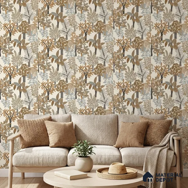 WK160-49 | 10 Meter x 21 Inches Florals Look Wallpaper - 57.37 Sq. Ft. | Minimum 15% wastage during installation