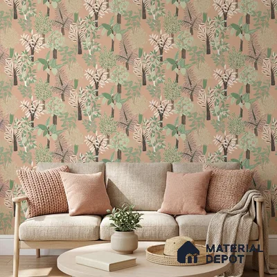 WK160-50 | 10 Meter x 21 Inches Florals Look Wallpaper - 57.37 Sq. Ft. | Minimum 15% wastage during installation