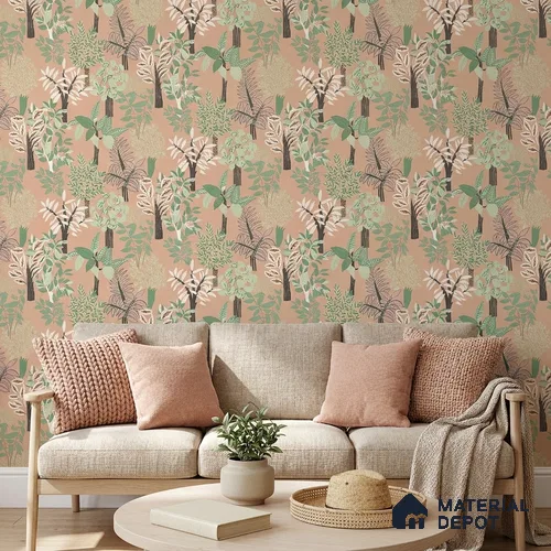 WK160-50 | 10 Meter x 21 Inches Florals Look Wallpaper - 57.37 Sq. Ft. | Minimum 15% wastage during installation