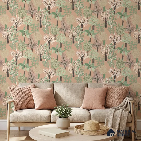 WK160-50 | 10 Meter x 21 Inches Florals Look Wallpaper - 57.37 Sq. Ft. | Minimum 15% wastage during installation