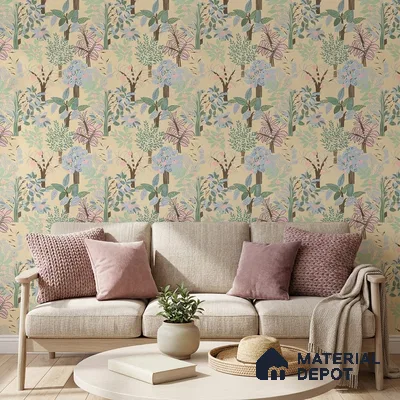 WK160-51 | 10 Meter x 21 Inches Tropical Look Wallpaper - 57.37 Sq. Ft. | Minimum 15% wastage during installation