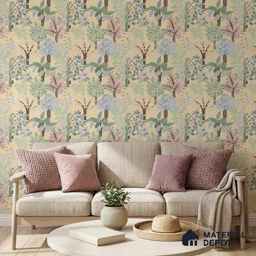 WK160-51 | 10 Meter x 21 Inches Tropical Look Wallpaper - 57.37 Sq. Ft. | Minimum 15% wastage during installation