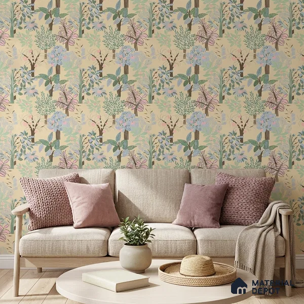 WK160-51 | 10 Meter x 21 Inches Tropical Look Wallpaper - 57.37 Sq. Ft. | Minimum 15% wastage during installation