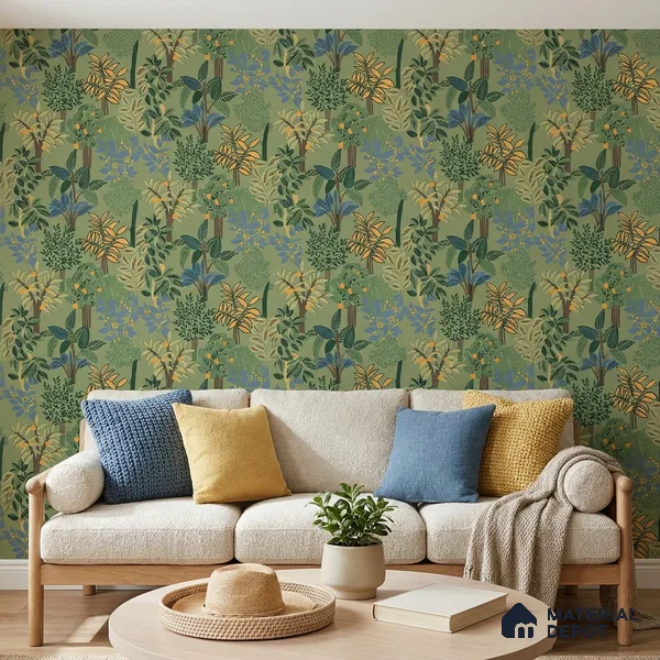WK160-48 | 10 Meter x 21 Inches Tropical Look Wallpaper - 57.37 Sq. Ft. | Minimum 15% wastage during installation