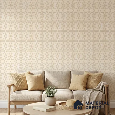 WK160-53 | 10 Meter x 21 Inches Geometric Look Wallpaper - 57.37 Sq. Ft. | Minimum 15% wastage during installation