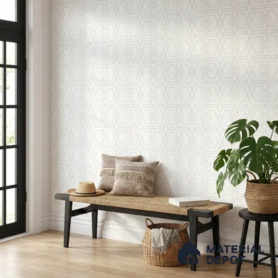 WK160-54 | 10 Meter x 21 Inches Geometric Look Wallpaper - 57.37 Sq. Ft. | Minimum 15% wastage during installation