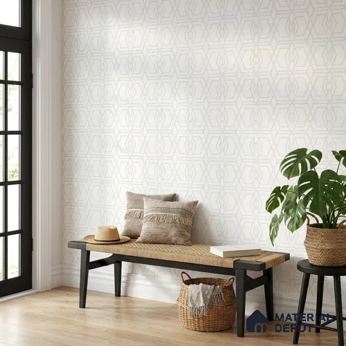 WK160-54 | 10 Meter x 21 Inches Geometric Look Wallpaper - 57.37 Sq. Ft. | Minimum 15% wastage during installation