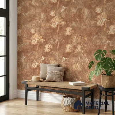 WK160-55 | 10 Meter x 21 Inches Geometric Look Wallpaper - 57.37 Sq. Ft. | Minimum 15% wastage during installation