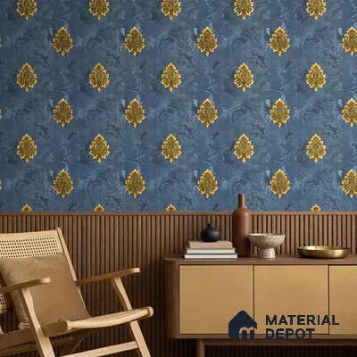 170-43 | 9.6 Meter x 20.87 Inches Damask Look Wallpaper - 54.77 Sq. Ft. | Minimum 15% wastage during installation
