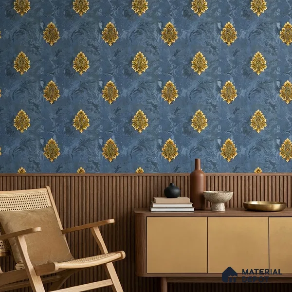170-43 | 9.6 Meter x 20.87 Inches Damask Look Wallpaper - 54.77 Sq. Ft. | Minimum 15% wastage during installation