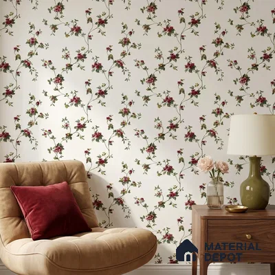 170-37 | 9.6 Meter x 20.87 Inches Florals Look Wallpaper - 54.77 Sq. Ft. | Minimum 15% wastage during installation