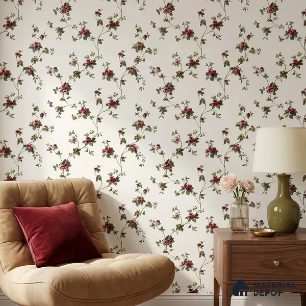 170-37 | 9.6 Meter x 20.87 Inches Florals Look Wallpaper - 54.77 Sq. Ft. | Minimum 15% wastage during installation