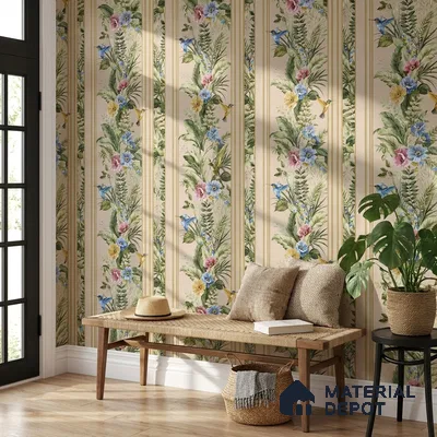 170-31 | 9.6 Meter x 20.87 Inches Florals Look Wallpaper - 54.77 Sq. Ft. | Minimum 15% wastage during installation