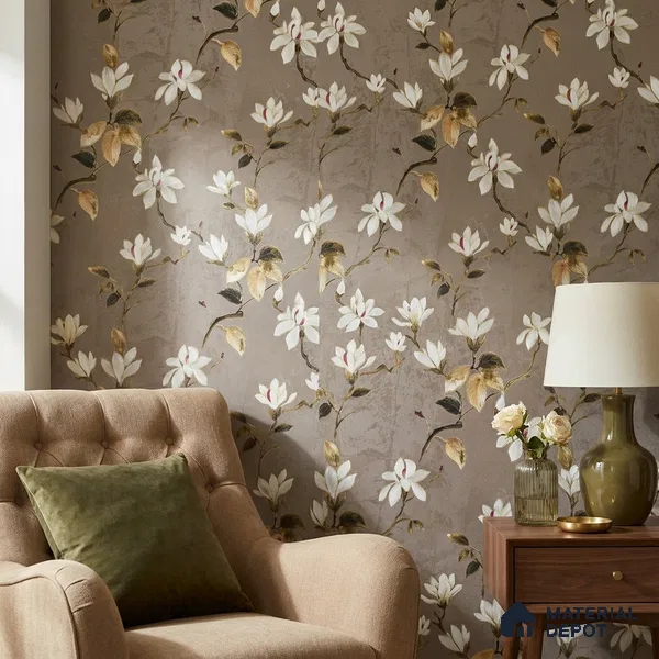 170-28 | 9.6 Meter x 20.87 Inches Florals Look Wallpaper - 54.77 Sq. Ft. | Minimum 15% wastage during installation