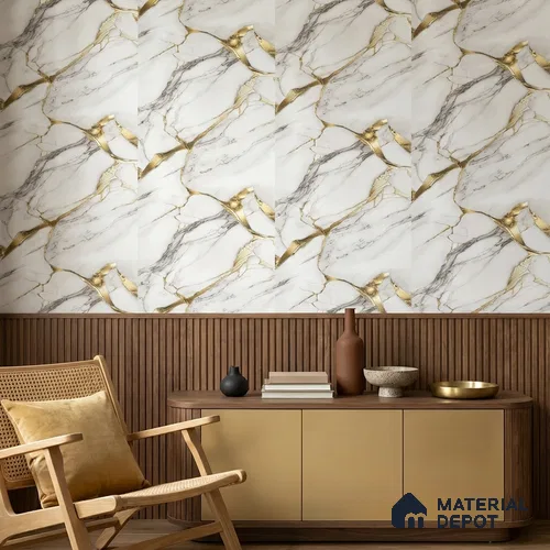 170-46 | 9.6 Meter x 20.87 Inches Marble Look Wallpaper - 54.77 Sq. Ft. | Minimum 10% wastage during installation