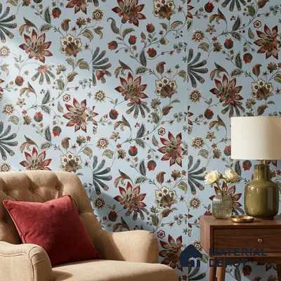 170-13 | 9.6 Meter x 20.87 Inches Florals Look Wallpaper - 54.77 Sq. Ft. | Minimum 15% wastage during installation