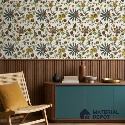 170-14 | 9.6 Meter x 20.87 Inches Florals Look Wallpaper - 54.77 Sq. Ft. | Minimum 15% wastage during installation