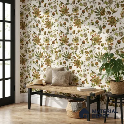 170-15 | 9.6 Meter x 20.87 Inches Florals Look Wallpaper - 54.77 Sq. Ft. | Minimum 15% wastage during installation