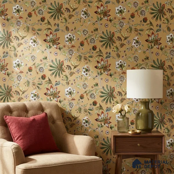 170-16 | 9.6 Meter x 20.87 Inches Florals Look Wallpaper - 54.77 Sq. Ft. | Minimum 15% wastage during installation