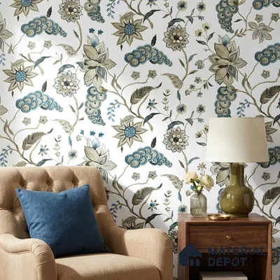 170-22 | 9.6 Meter x 20.87 Inches Florals Look Wallpaper - 54.77 Sq. Ft. | Minimum 15% wastage during installation
