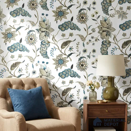 170-22 | 9.6 Meter x 20.87 Inches Florals Look Wallpaper - 54.77 Sq. Ft. | Minimum 15% wastage during installation