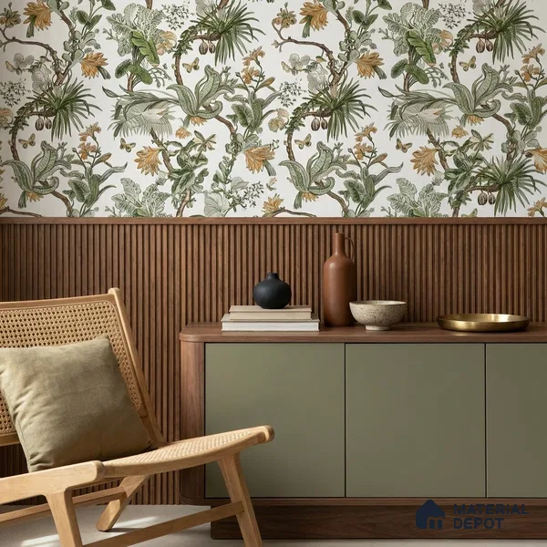 170-33 | 9.6 Meter x 20.87 Inches Florals Look Wallpaper - 54.77 Sq. Ft. | Minimum 15% wastage during installation