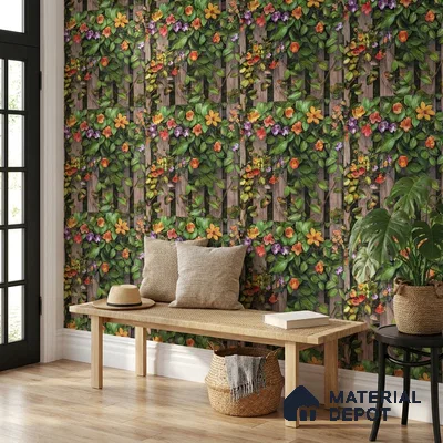 170-50 | 9.6 Meter x 20.87 Inches Florals Look Wallpaper - 54.77 Sq. Ft. | Minimum 15% wastage during installation