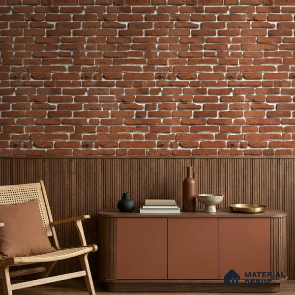 170-55 | 9.6 Meter x 20.87 Inches Brick Look Wallpaper - 54.77 Sq. Ft. | Minimum 15% wastage during installation