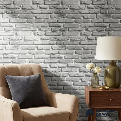 170-56 | 9.6 Meter x 20.87 Inches Brick Look Wallpaper - 54.77 Sq. Ft. | Minimum 15% wastage during installation