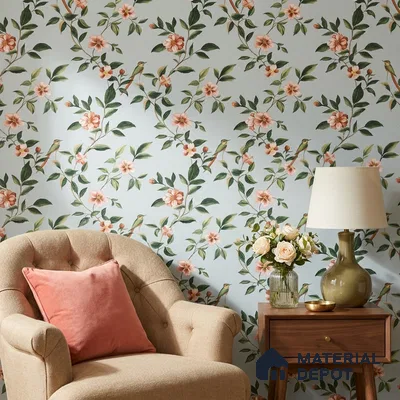 88655-2 | 5 Meter x 42 Inches Florals Look Wallpaper - 57 Sq. Ft. | Minimum 15% wastage during installation