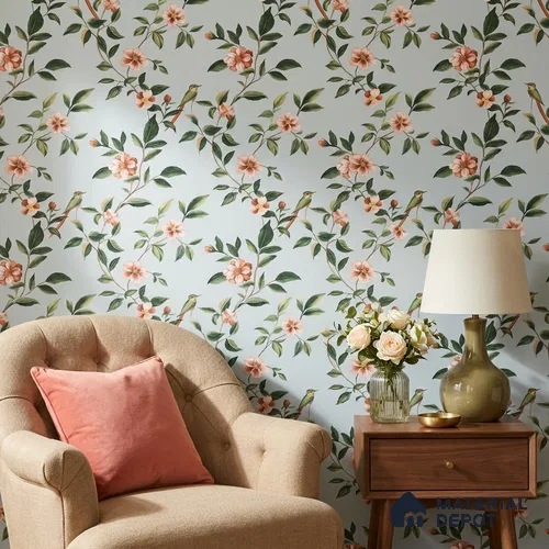 88655-2 | 5 Meter x 42 Inches Florals Look Wallpaper - 57 Sq. Ft. | Minimum 15% wastage during installation